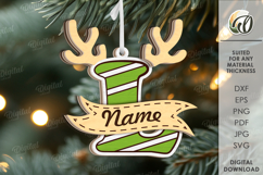 Christmas Ornament Laser Cut. Letter L SVG Product Image 1