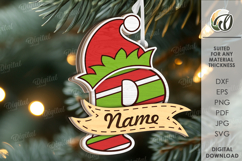 Christmas Ornament Laser Cut. Letter P SVG Product Image 1