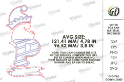 Christmas Ornament Laser Cut. Letter P SVG Product Image 2