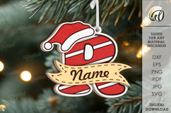 Christmas Ornament Laser Cut. Letter R SVG Product Image 1