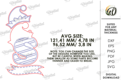 Christmas Ornament Laser Cut. Letter S SVG Product Image 2