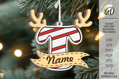 Christmas Ornament Laser Cut. Letter T SVG Product Image 1