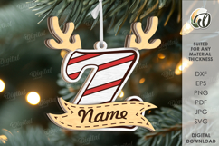 Alphabet Christmas Ornaments Bundle Lasercut. Christmas SVG Product Image 28