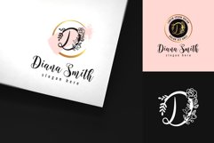 Letter D Feminine Floral Logo Templates Product Image 1