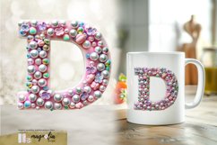 LETTER D| 3d floral clipart png Product Image 1