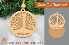 Letter J Laser Cut Ornament SVG Product Image 1