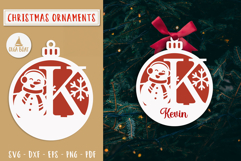 Letter K Christmas Personalized Ornament Laser cut