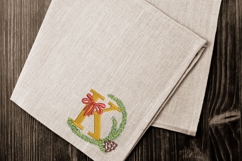 Letter K Embroidery Design - Christmas Pattern Product Image 2