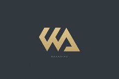W Letter W A Monogram Logo Concept Product Image 1
