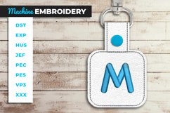 Letter M Key Fob - ITH - In the Hoop Embroidery Project Product Image 1