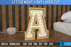 Personalized Lamp Laser Cut | Letter Night Light | Monogram Product Image 1