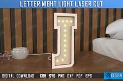 Letter Led Night Light Laser Cut Bundle, Alphabet Light Box Product Image 11