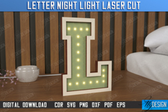 Personalized Lamp Laser Cut | Letter Night Light | Monogram Product Image 1