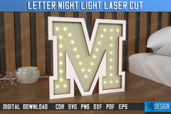 Letter Led Night Light Laser Cut Bundle, Alphabet Light Box Product Image 14