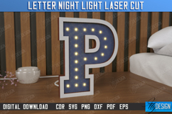 Personalized Lamp Laser Cut | Letter Night Light | Monogram Product Image 1