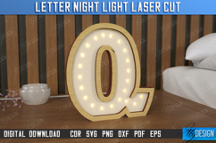 Personalized Lamp Laser Cut | Letter Night Light | Monogram Product Image 1