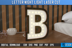 Letter Led Night Light Laser Cut Bundle, Alphabet Light Box Product Image 4