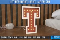 Personalized Lamp Laser Cut | Letter Night Light | Monogram Product Image 1