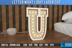 Letter Led Night Light Laser Cut Bundle, Alphabet Light Box Product Image 21