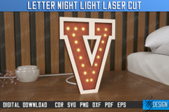 Letter Led Night Light Laser Cut Bundle, Alphabet Light Box Product Image 22