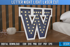 Letter Led Night Light Laser Cut Bundle, Alphabet Light Box Product Image 23