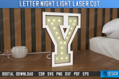 Personalized Lamp Laser Cut | Letter Night Light | Monogram Product Image 1