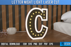 Personalized Lamp Laser Cut | Letter Night Light | Monogram Product Image 1