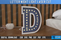 Personalized Lamp Laser Cut | Letter Night Light | Monogram Product Image 1