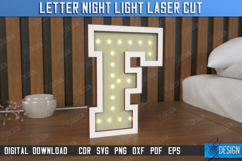 Letter Led Night Light Laser Cut Bundle, Alphabet Light Box Product Image 7