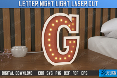 Letter Led Night Light Laser Cut Bundle, Alphabet Light Box Product Image 8