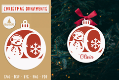 Letter O Christmas Personalized Ornament Laser cut