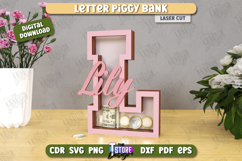 Personalized Piggy Bank Laser Cut | Letters | Money Box |CNC Product Image 1
