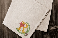 Letter R Embroidery Design - Christmas Pattern Product Image 2