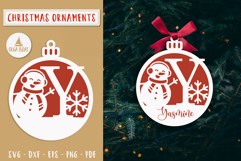 Letter Y Christmas Personalized Ornament Laser cut