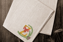 Letter Z Embroidery Design - Christmas Pattern Product Image 2