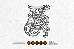 Letter Z monogram logo classic luxury flourish monochrome Product Image 1