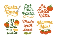 Italian Food Lettering Stickers Product Image 2