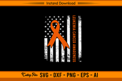 Leukemia Cancer Awareness Flag SVG Design Product Image 1