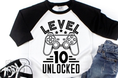 Level 10 Unlocked Birthday Boy Girl SVG PNG 10th Video Game Product Image 2