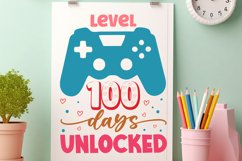 Level 100 Days Unlocked SVG, School SVG Design Product Image 1