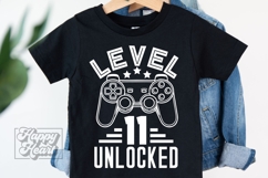 Level 11 Unlocked Birthday Boy Girl SVG PNG 11th Video Game Product Image 2