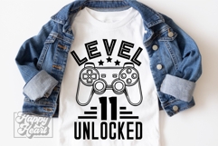 Level 11 Unlocked Birthday Boy Girl SVG PNG 11th Video Game Product Image 3