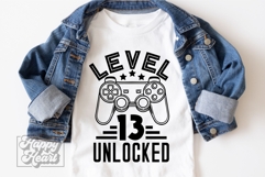 Level 13 Unlocked Birthday Boy Girl SVG PNG 13th Video Game Product Image 5