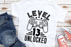 Level 13 Unlocked Birthday Boy Girl SVG PNG 13th Video Game Product Image 2