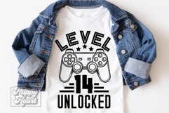 Level 14 Unlocked Birthday Boy Girl SVG PNG 14th Video Game Product Image 4