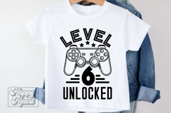 Level 6 Unlocked Birthday Boy Girl SVG - 6th Video Game PNG Product Image 3