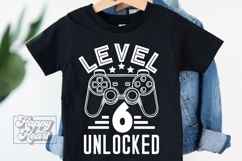 Level 6 Unlocked Birthday Boy Girl SVG - 6th Video Game PNG Product Image 5