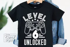 Level 6 Unlocked Birthday Boy Girl SVG - 6th Video Game PNG Product Image 5