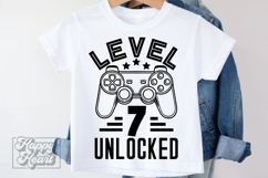 Level 7 Unlocked Birthday Boy Girl SVG - 7th Video Game PNG Product Image 2