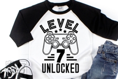 Level 7 Unlocked Birthday Boy Girl SVG - 7th Video Game PNG Product Image 3